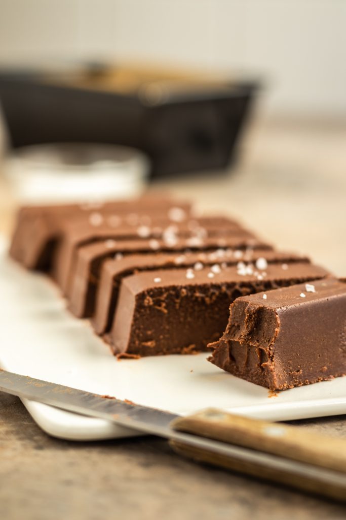 Fudge de chocolate y avellanas